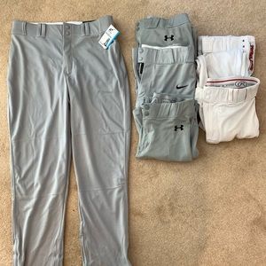 6 pairs, Mens baseball pants Nike, Under Armor, Champion, Rawlings